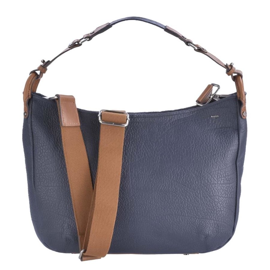 Handtasche Leder 36x27cm 'Sanne' blau Berba 125-997
