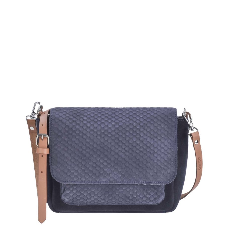 Umhängetasche Leder 24x17cm 'Esmee' blau Berba 855-040