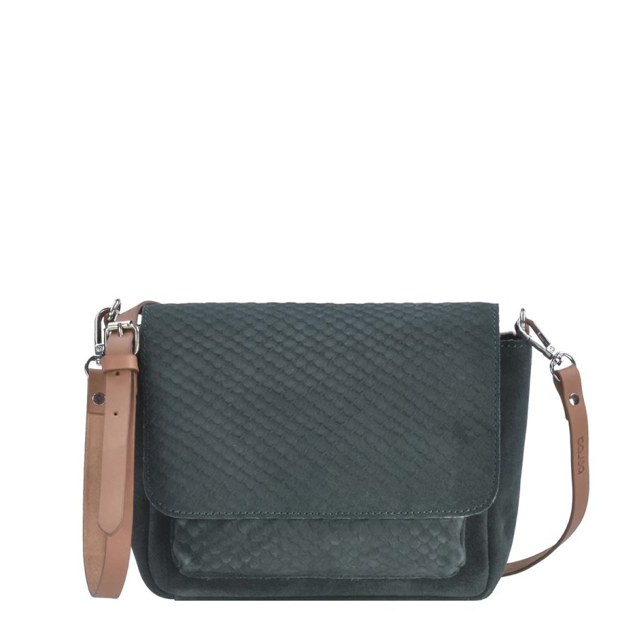 Umhängetasche Leder 24x17cm 'Esmee' grün Berba 855-040