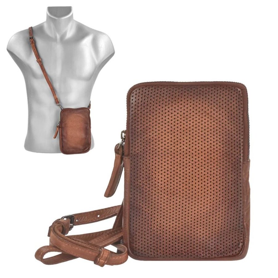Handytasche zum Umhängen Leder 'Jan' cognac Berba 875-030-11