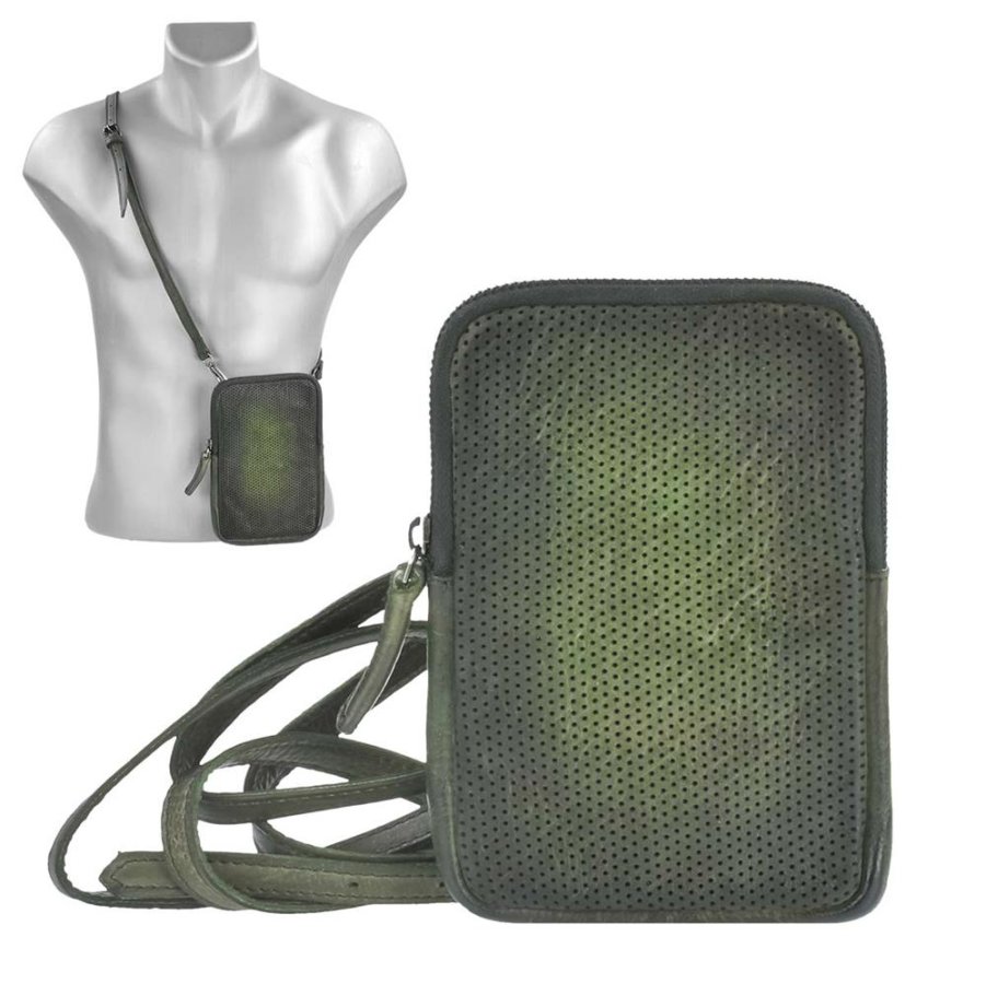Handytasche zum Umhängen Leder 'Jan' grün Berba 875-030-54