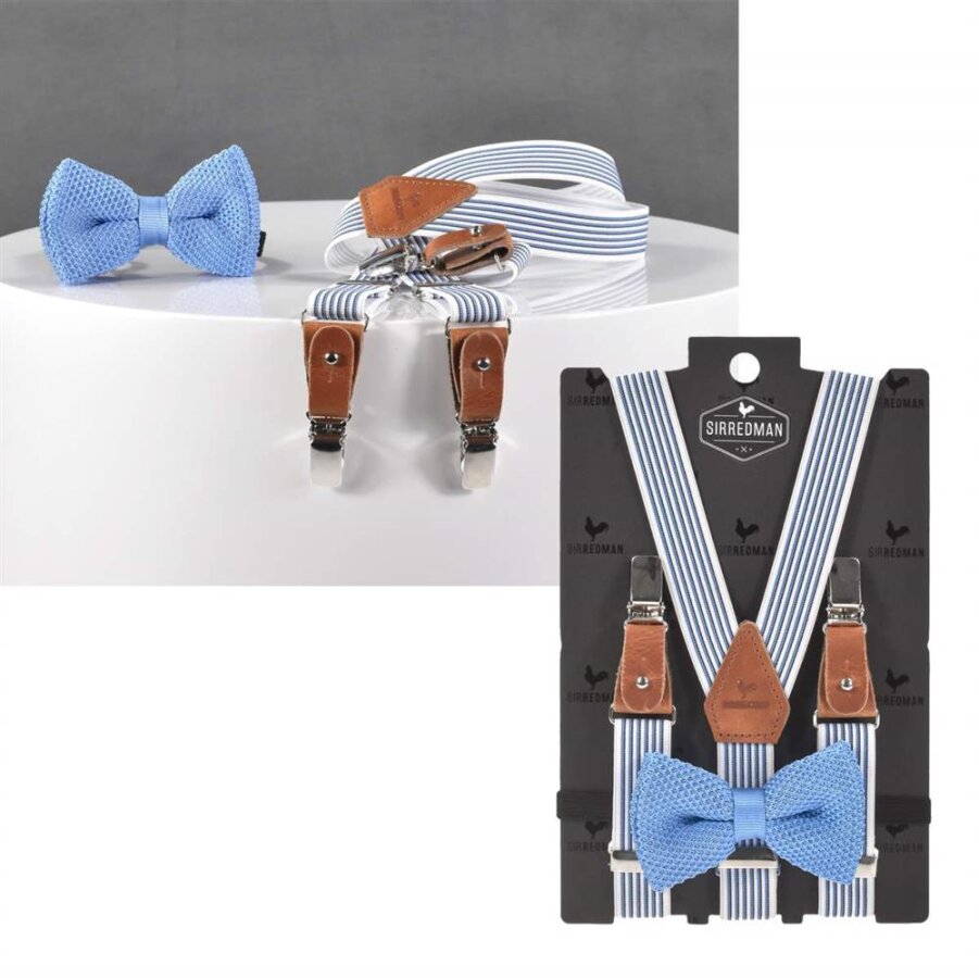 Sir Redman Hosenträger Jungen Set mit Fliege Kids Fresh Freddy Fes 25mm. Ein moderner und frischer Look für festliche Kinder-Outfits.