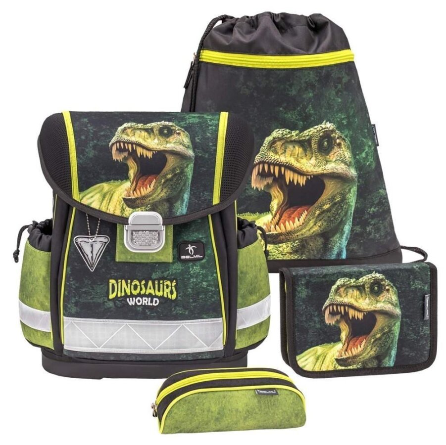 Belmil Schulranzen-Set 4-tlg Jungen Classy Dinosaur World 2 | AGR