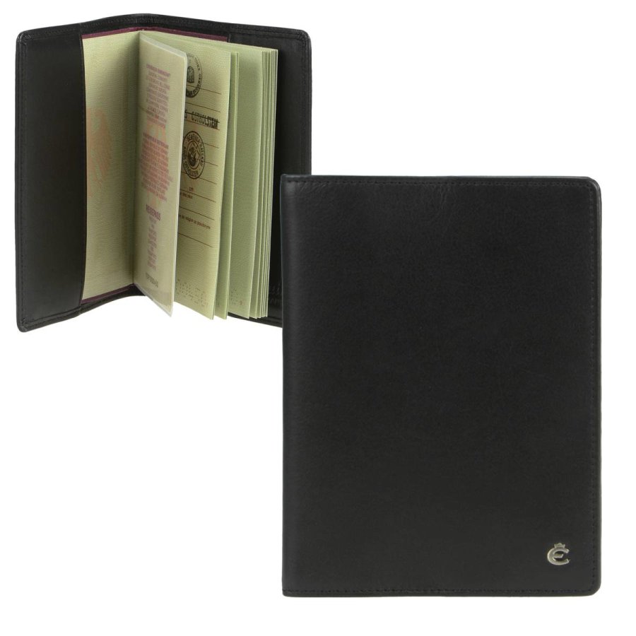 Ausweisetui Leder 10x14cm mit RFID Schutz 'Harry' schwarz Esquire 3140-49