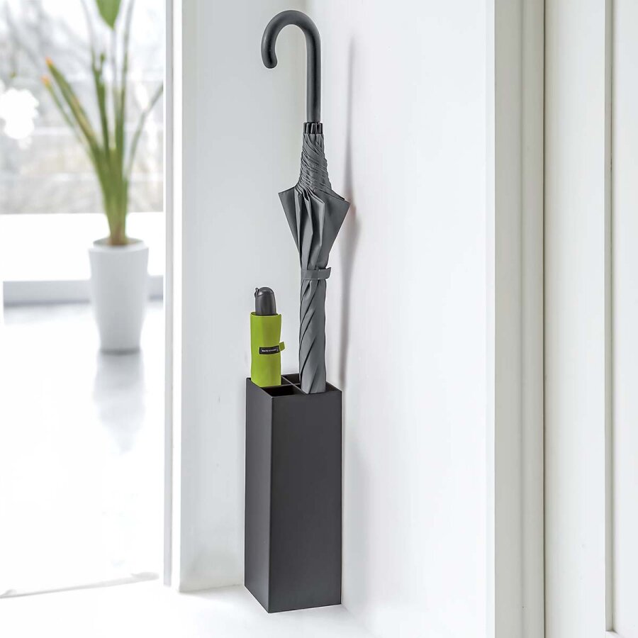 Yamazaki Schirmständer klein & platzsparend Smart schwarz | Stahl