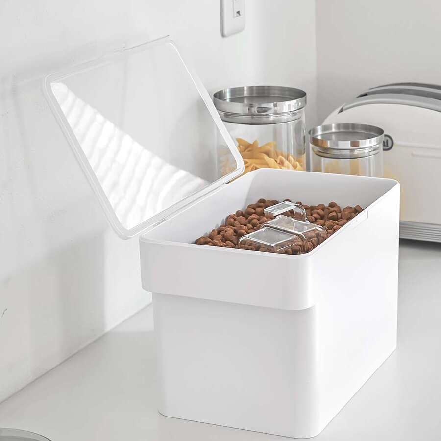 Hundefutter Aufbewahrungsbox 6L luftdicht weiß | Yamazaki Tower