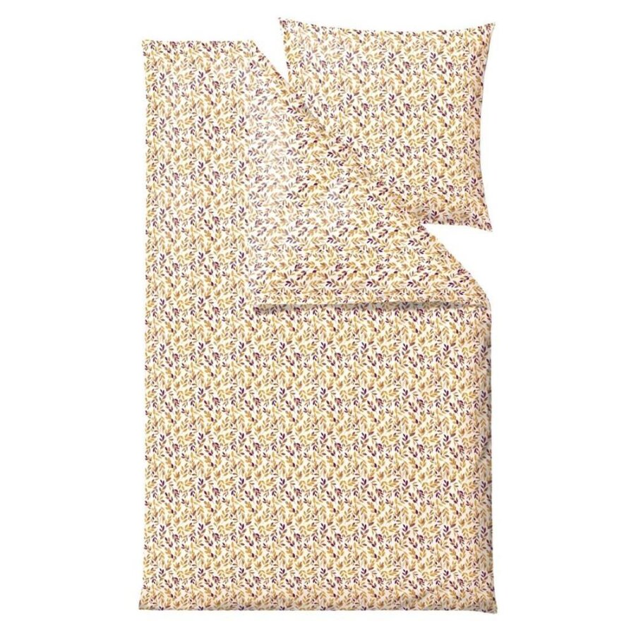 Södahl Bettwäsche PAINTERLY LEAF 135x200cm gold