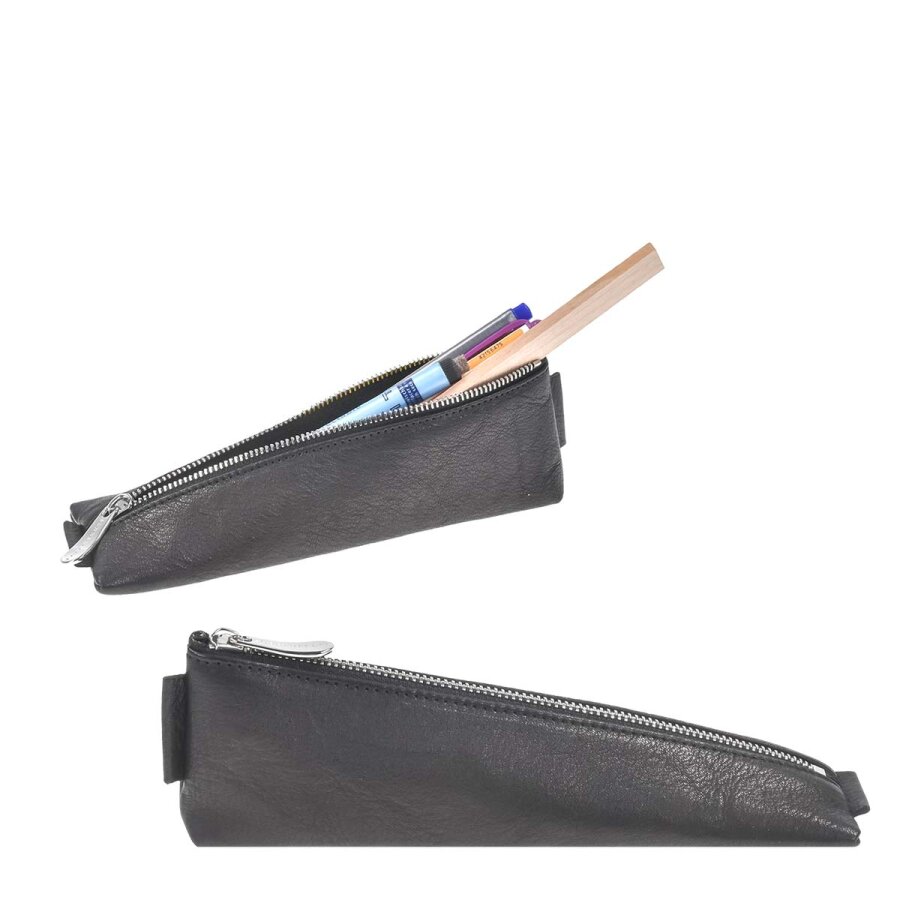 Sonnenleder Schlampermäppchen Leder Keilform Stevenson – schwarz. Edles Design & einzigartige Haptik für Ihre Stifte. Jetzt online entdecken!