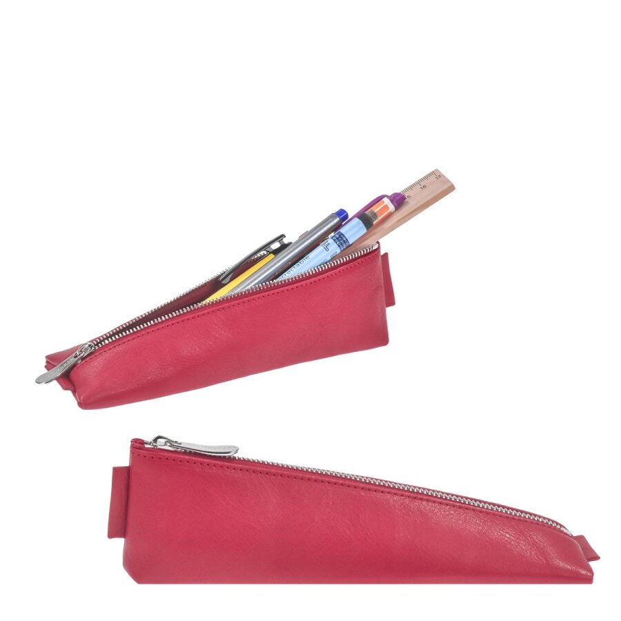 Sonnenleder Schlampermäppchen Leder Keilform Stevenson – blau. Edles Design & einzigartige Haptik für Ihre Stifte. Jetzt online entdecken!