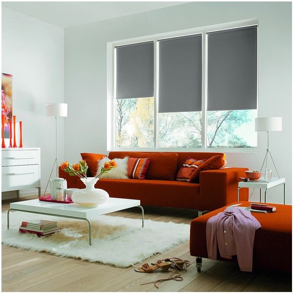 Büscher Sunlines Seitenzug-Rollo mit Verdunkelung - 620x1800 mm grau, 62x180 cm