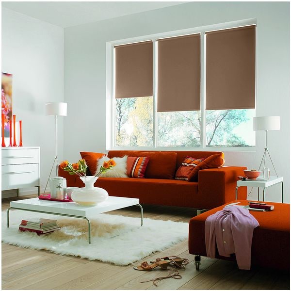 Büscher Sunlines Seitenzug-Rollo mit Verdunkelung - 1220x1800 mm braun, 122x180 cm