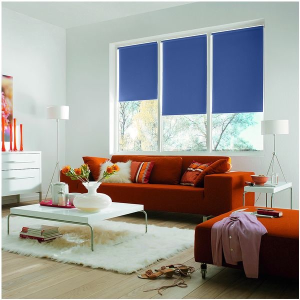Büscher Sunlines Seitenzug-Rollo mit Verdunkelung - 1420x1800 mm blau, 142x180 cm