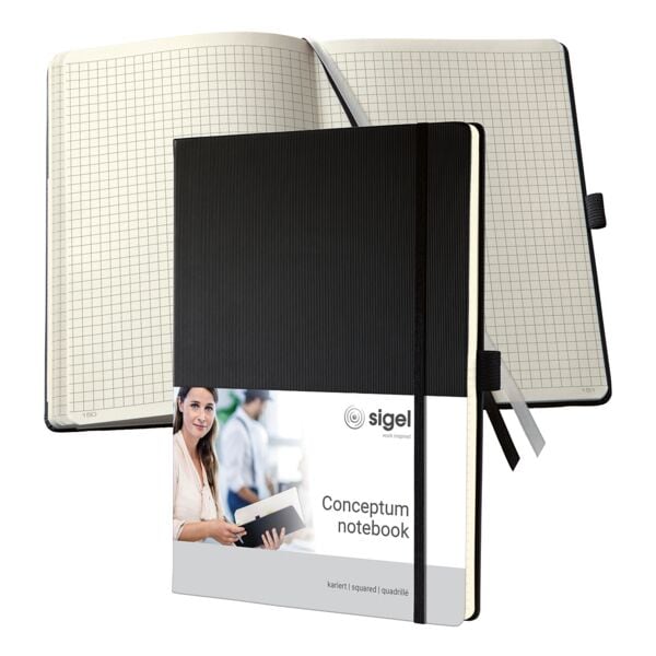 Sigel Notizbuch »Conceptum« CO115 A4+ kariert - 194 Seiten rosa