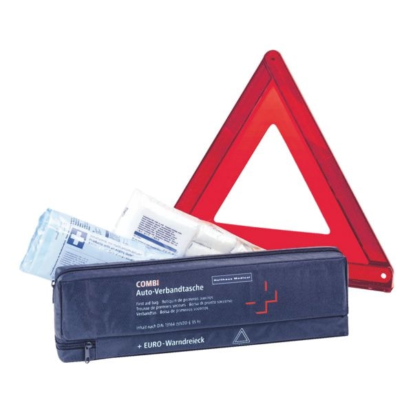 Holthaus Medical KfZ-Verbandtasche »COMBI« mit Warndreieck blau, 44x5x13 cm