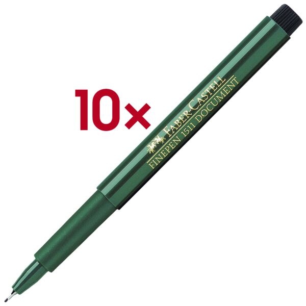 Faber-Castell 10x Fineliner »Finepen 1511« schwarz
