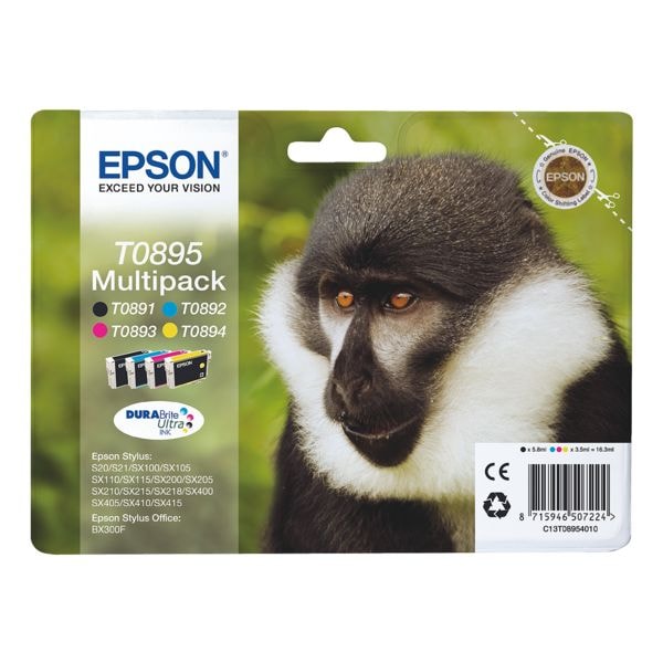 Epson Tintenpatronen-Set »T08954« Nr. T0895 schwarz