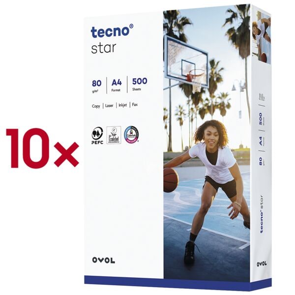 tecno 10er Pack Kopierpapier »Star« weiß