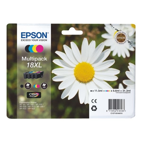 Epson Tintenpatronen-Set XL »T181640« Nr. 18XL schwarz