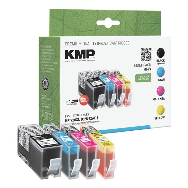 KMP Tintenpatronen-Set ersetzt HP »C2N92AE« 920XL schwarz, cyan, magenta, gelb schwarz