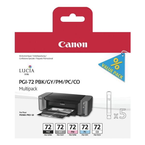 Canon Tintenpatronen-Set »PGI-72 PBK/GY/PM/PC/CO« schwarz