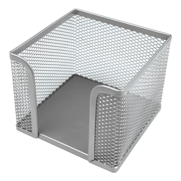 helit Zettelbox »the cube network H25184« silber, 10x10x10 cm