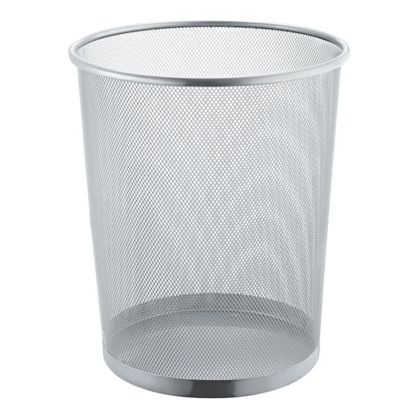 helit Papierkorb »the circle network H25185« 15 L silber, 26.5x28x26.5 cm