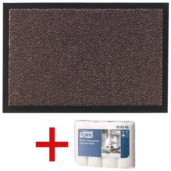 HAMAT Fußmatte »Mars« 135x200 cm inkl. 4er-Pack Küchenrollen »Premium« beige, 135 cm
