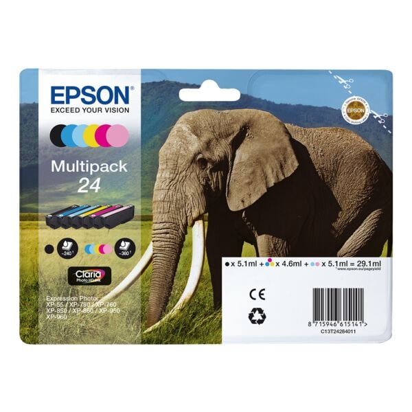 Epson Tintenpatronen-Set »T24284010« Nr. 24 schwarz
