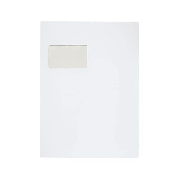 Steinmetz 250 Versandtaschen C4 mit Fenster, Haftklebung weiß, 32.4x22.9 cm