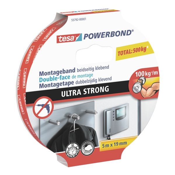 tesa Montageband »Powerbond Ultra Strong« 55792 braun, 1.9 cm