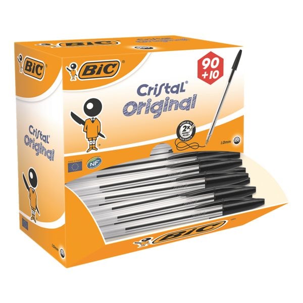 BIC 100er-Pack Kugelschreiber »Cristal Original« schwarz