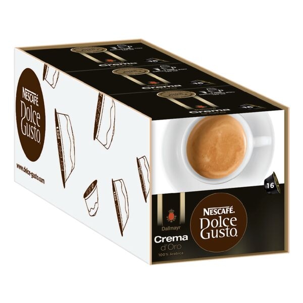 Nescafe Dolce Gusto 3 Packungen Kaffeekapseln »Dolce Gusto&reg; Dallmayr Crema d'Oro«