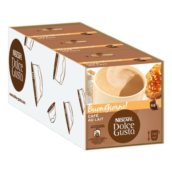 Nescafe Dolce Gusto 3 Packungen Kaffeekapseln »Dolce Gusto® Café au Lait«