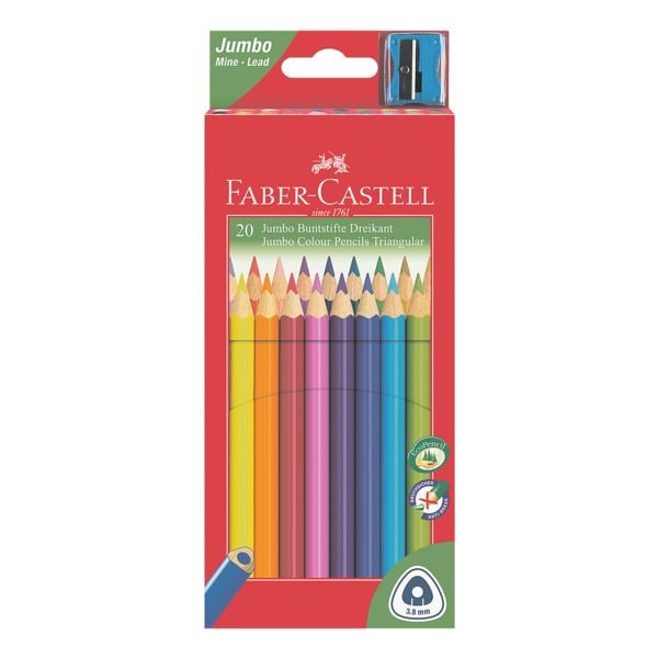Faber-Castell (Schule) 20er-Pack Buntstifte »Triangular Jumbo« braun