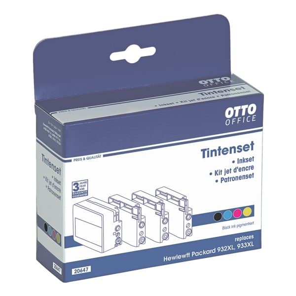 OTTO Office 4er-Set Tintenpatronen (ersetzt Hewlett Packard Nr. 932 XL / 933 XL) schwarz