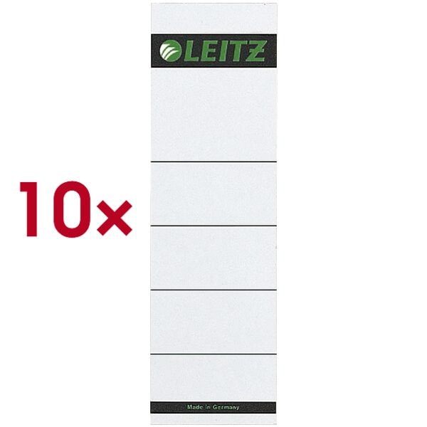 Leitz Ordner-Rückenschilder zum Einstecken »1607« grau, 8 cm