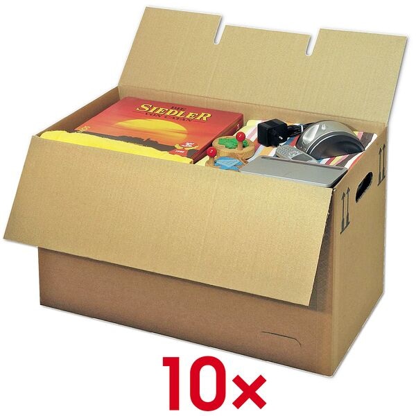 Quali Well Umzugskartons - 10 Stück braun