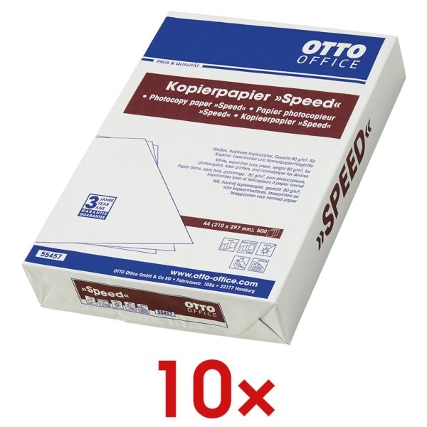 OTTO Office 10 Pack Kopierpapier »Speed« weiß