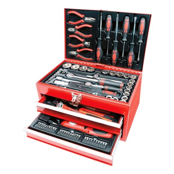 Mannesmann 155-tlg. Werkzeugbox, 22x36x22 cm