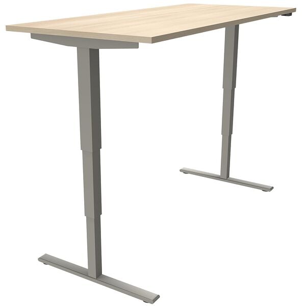 fm Büromöbel Schreibtisch »Fastline« 180 cm elektrisch höhenverstellbar mit C-Fuß braun, 180x128x80 cm