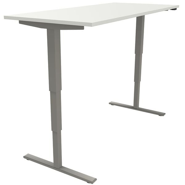 fm Büromöbel Schreibtisch »Fastline« 180 cm elektrisch höhenverstellbar mit C-Fuß weiß, 180x128x80 cm