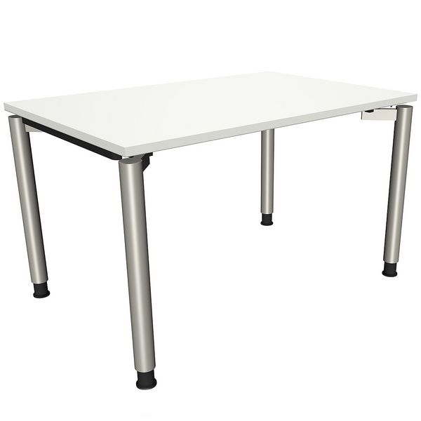 fm Büromöbel Schreibtisch »Fastline« 120 cm 4-Fuß weiß, 120x82x80 cm