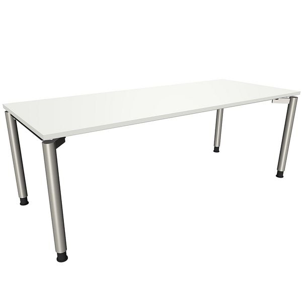fm Büromöbel Schreibtisch »Fastline« 200 cm 4-Fuß weiß, 200x82x80 cm