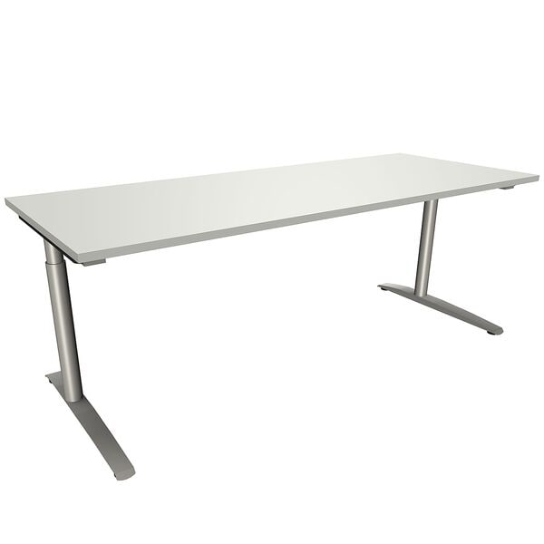 fm Büromöbel Schreibtisch »Fastline« 200 cm C-Fuß grau, 200x85x80 cm
