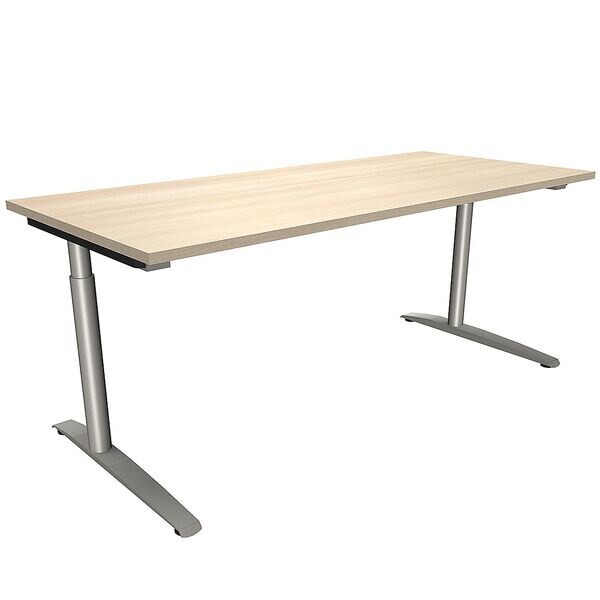 fm Büromöbel Schreibtisch »Fastline« 180 cm C-Fuß braun, 180x85x80 cm