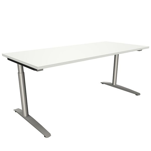 fm Büromöbel Schreibtisch »Fastline« 180 cm C-Fuß weiß, 180x85x80 cm