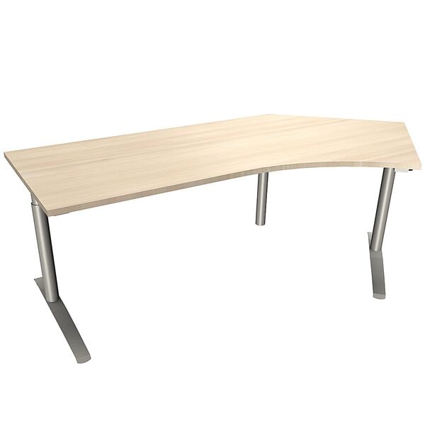 fm Büromöbel Winkelschreibtisch »Fastline« 220 cm rechts braun, 220x85x80 cm