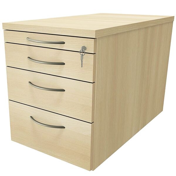 fm Büromöbel Rollcontainer »Fastline« mit 3 Schubladen königsahorn, 43.4x52x80 cm