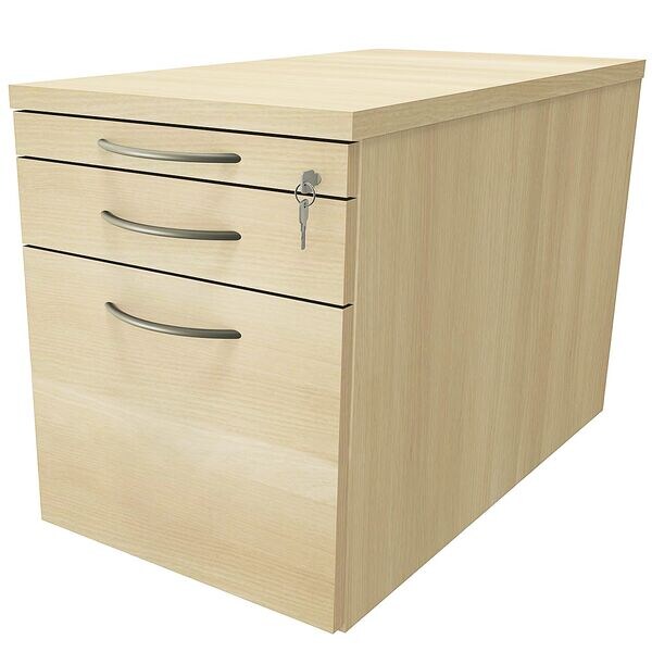 fm Büromöbel Rollcontainer »Fastline« mit Hängeregistratur königsahorn, 43.4x52x80 cm