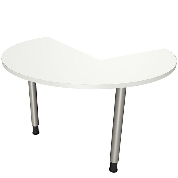 fm Büromöbel Verkettungsbesprechungstisch »Fastline« 120 cm rechts weiß, 120x72x120 cm